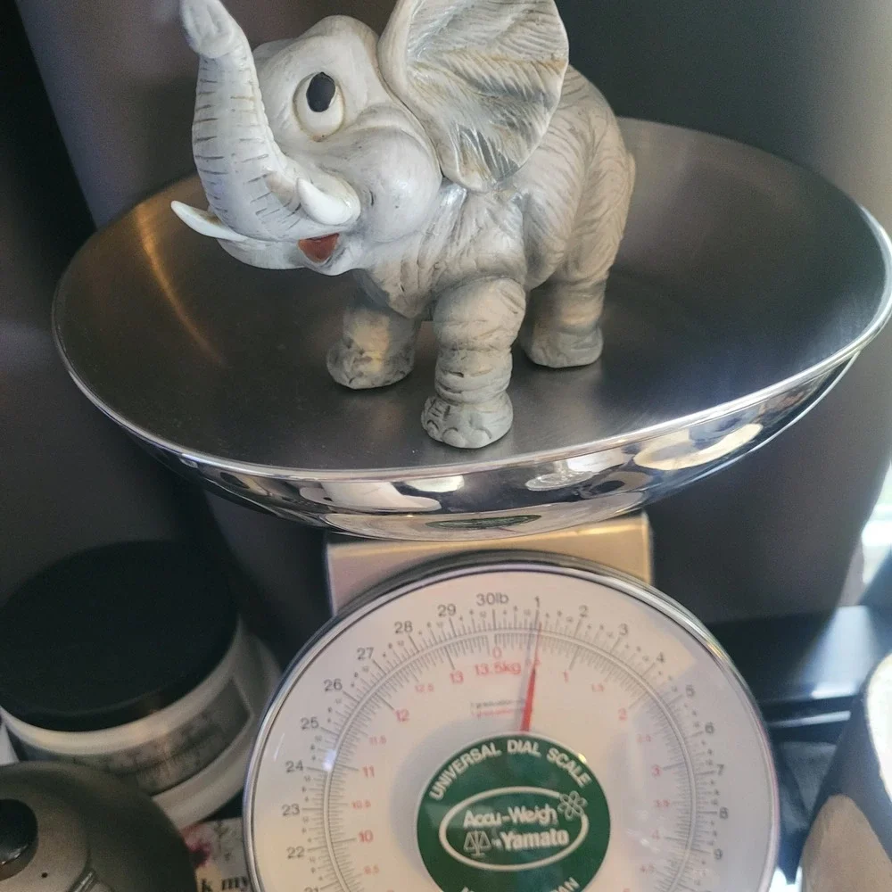 Vintage Andrea by Sadek Gray Ceramic Baby Elephant Figurine